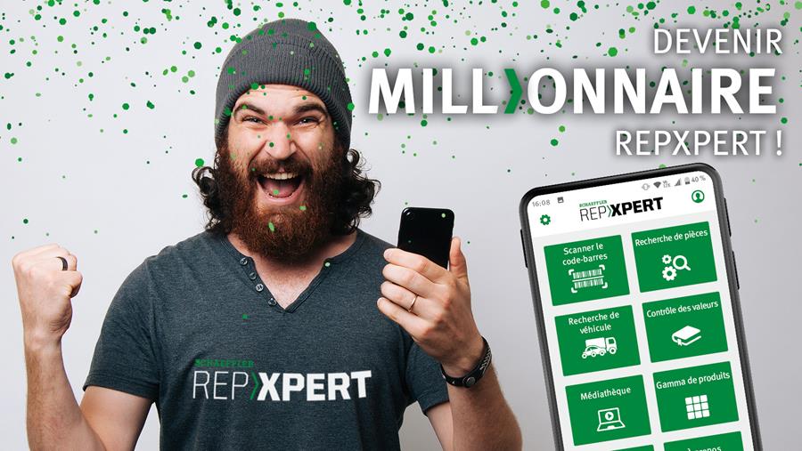 Action "REPXPERT Millionnaire" en Belgique, aux Pays-Bas et au Luxembourg